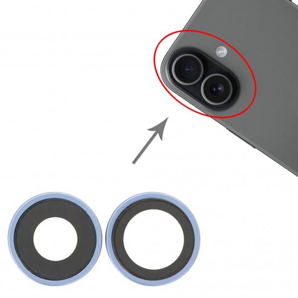 Camera lenses with frame for iPhone 17 - Blue