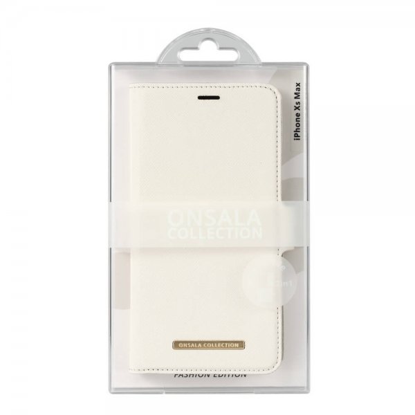 iPhone Xs Max Cover Fashion Edition Detachable Case Saffiano White