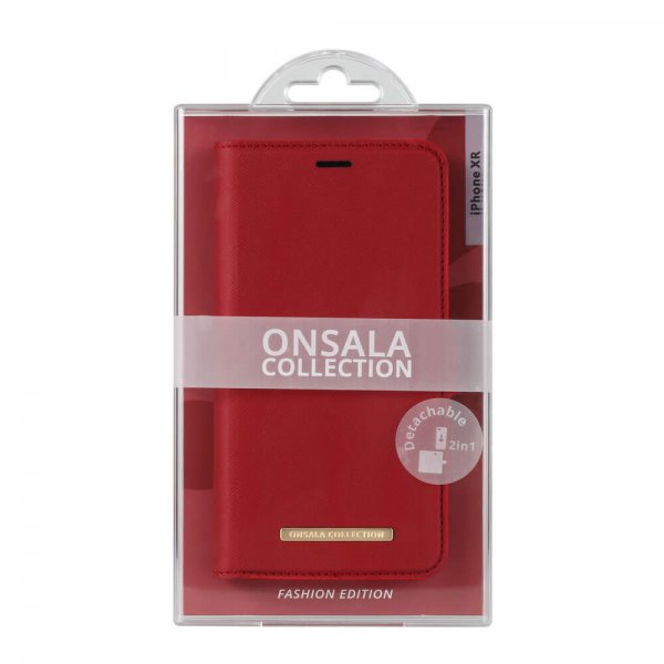 iPhone Xr Cover Fashion Edition Detachable Case Saffiano Red