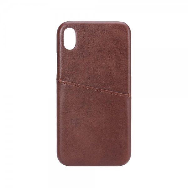 iPhone Xr Case with a Card Slot Brown