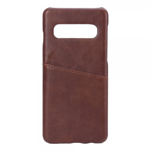 Samsung Galaxy S10 Case with a Card Slot Brown
