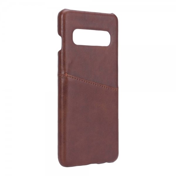 Samsung Galaxy S10 Case with a Card Slot Brown