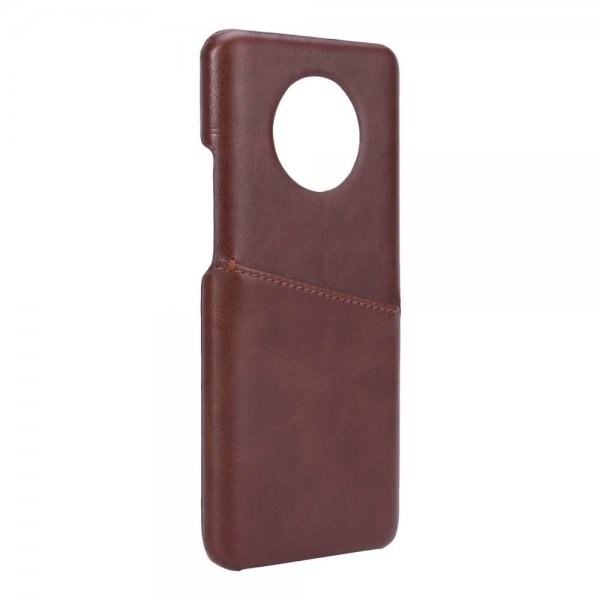 OnePlus 7T Case with a Card Slot Brown