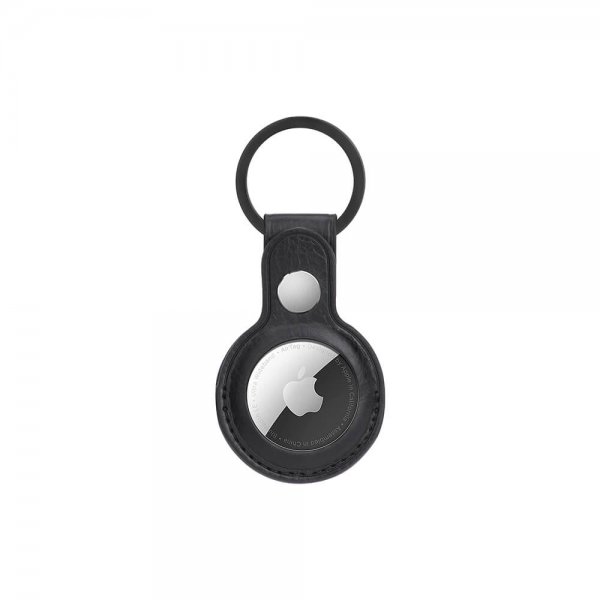 Apple AirTag Holder Vegan leather Black