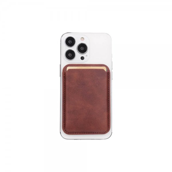 Magnetic Card Holder MagSafe Brown