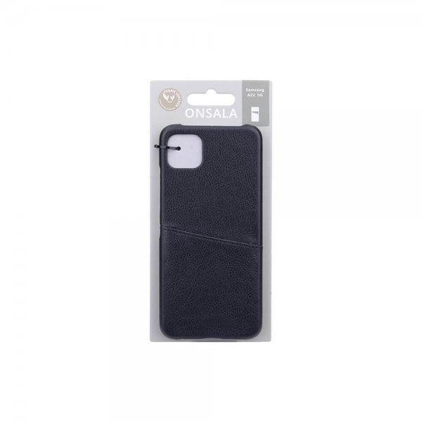 Samsung Galaxy A22 5G Case with a Card Slot Black