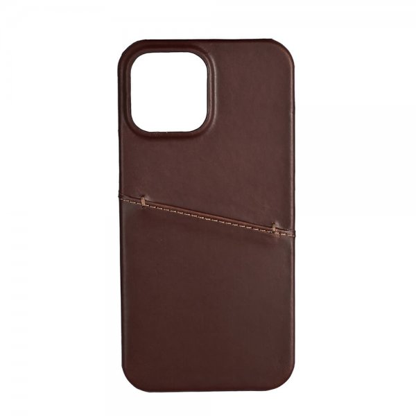 iPhone 13 Pro Max Case Backcover with Card Slot Brown