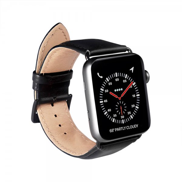 Apple Watch 38/40/41/42mm Band Genuine Leather Black