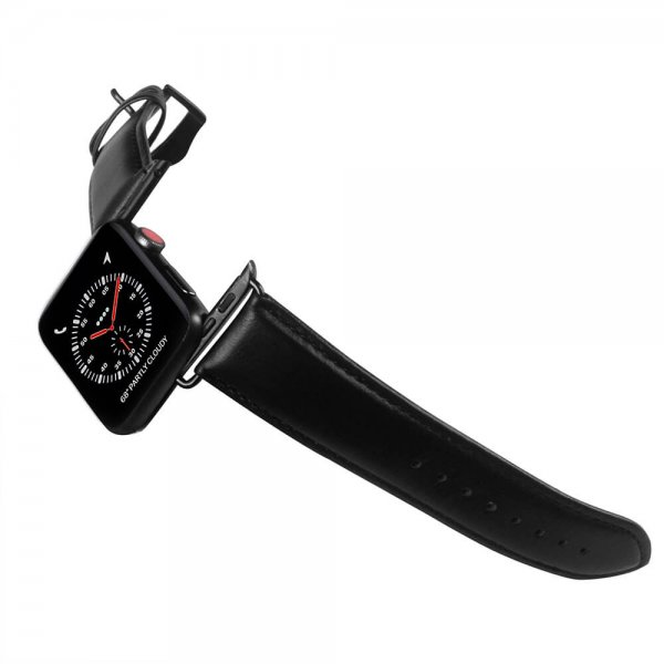 Apple Watch 38/40/41/42mm Band Genuine Leather Black
