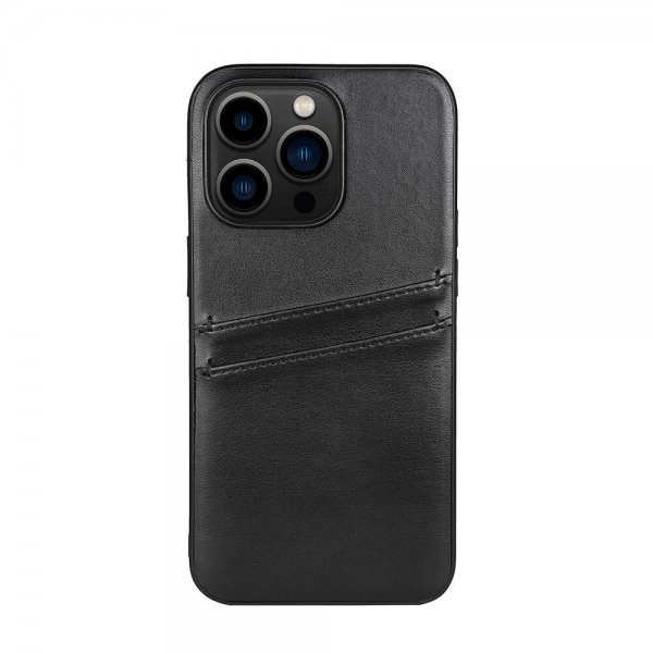 iPhone 14 Pro Case Backcover with Card Slots Black