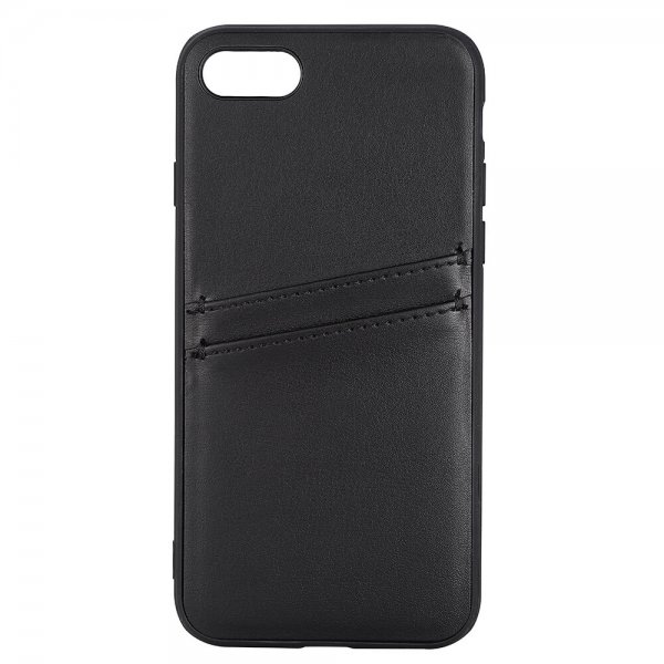 iPhone 7/8/SE Case Backcover with Card Slots Black