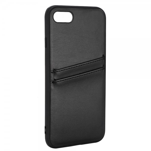 iPhone 7/8/SE Case Backcover with Card Slots Black