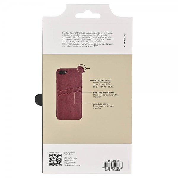 iPhone 7/8/SE Case Backcover with Card Slots Brown