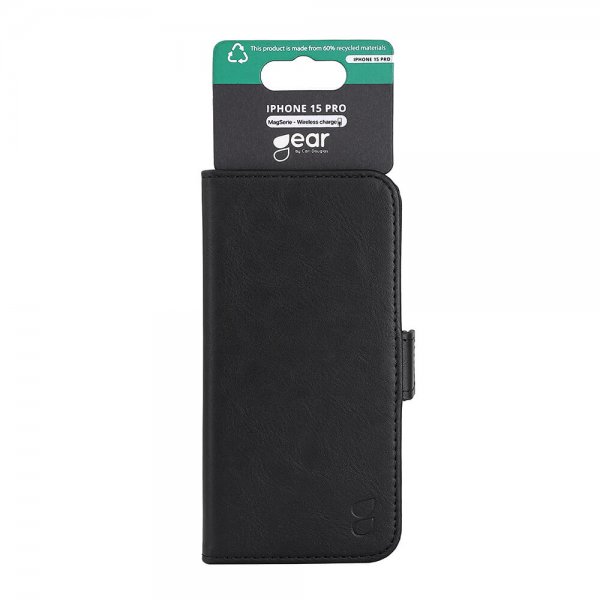iPhone 15 Pro Cover 3 Card Slots MagSeries Black