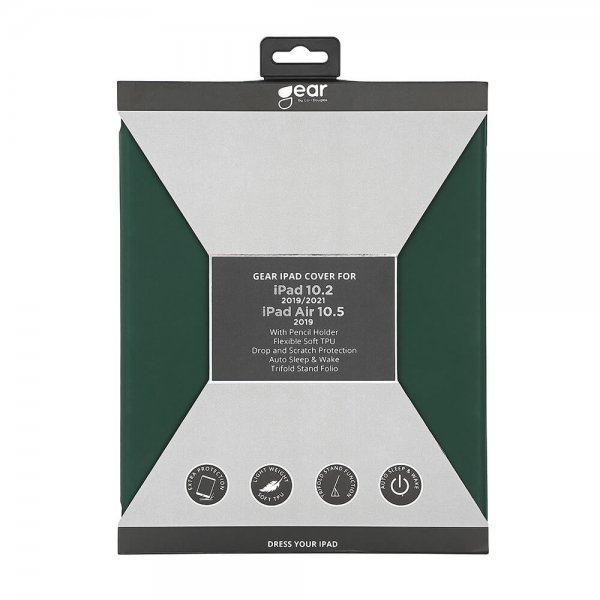 iPad 10.2 (gen 7/8/9) Cover Trifold Stand Folio Green