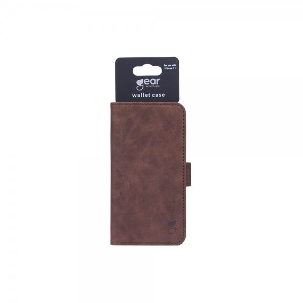 iPhone 11 Cover Mobile Wallet Nubuck Brown