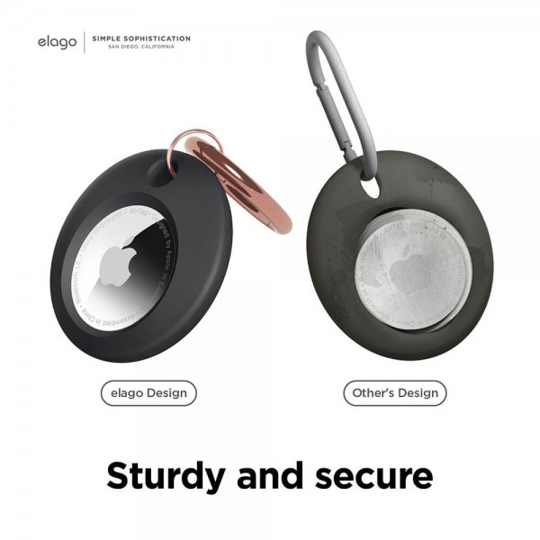 Case with Key Ring for AirTag Black