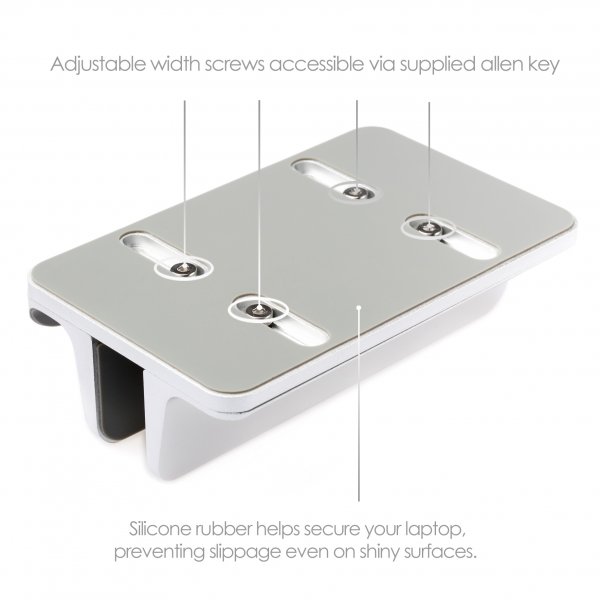 Dual Table Stand for Tablet Mac/Ultrabooks Adjustable Aluminium