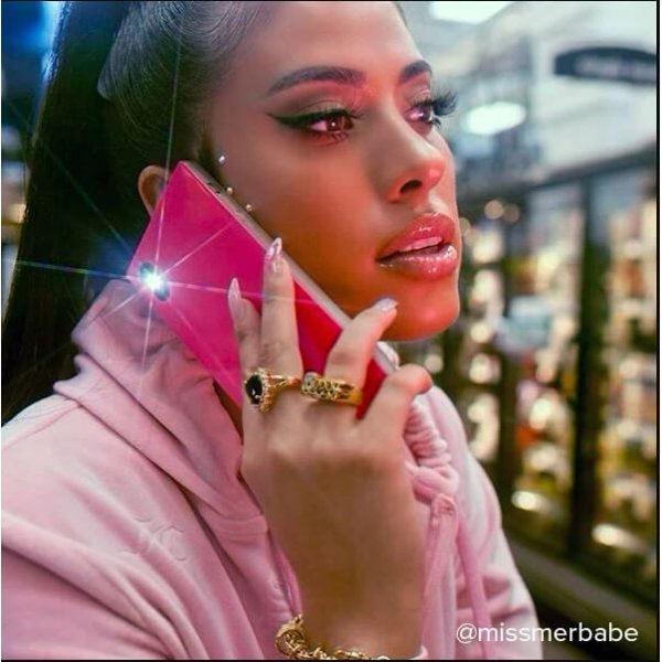 iPhone Xs Max Case Square Case Neon Pink