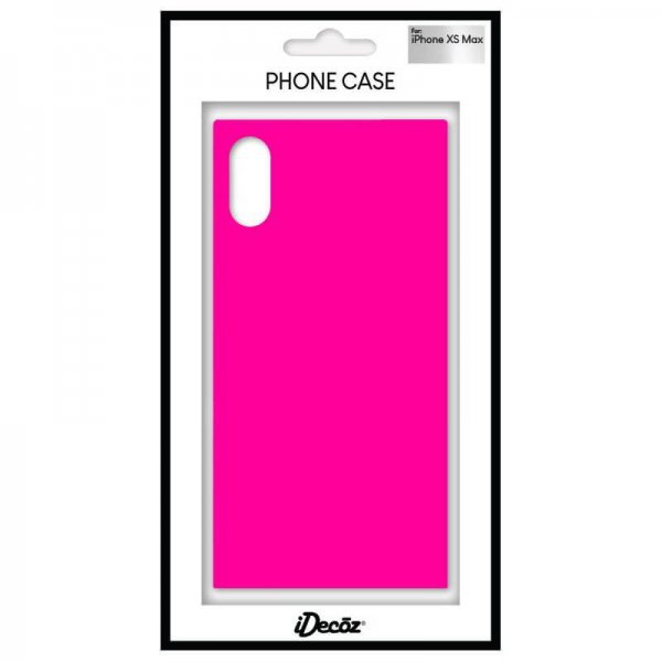 iPhone Xs Max Case Square Case Neon Pink