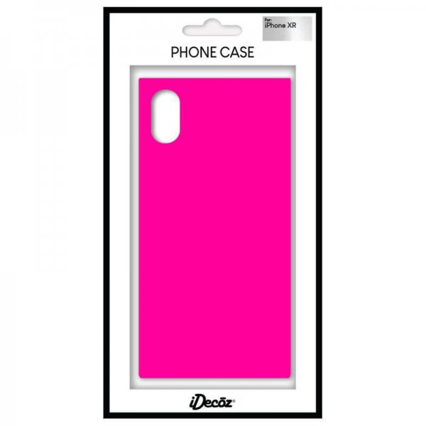 iPhone Xr Case Square Case Neon Pink