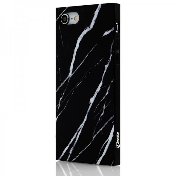 iPhone 7/8/SE Case Square Case Marble Black