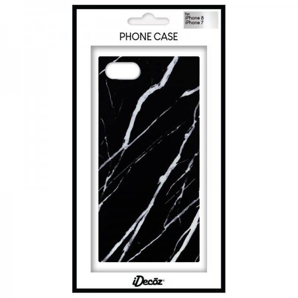 iPhone 7/8/SE Case Square Case Marble Black