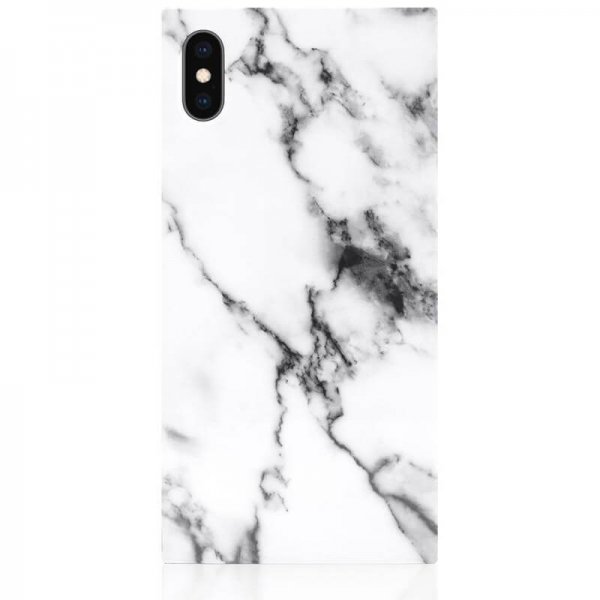 iPhone Xs Max Case Square Case Marble White