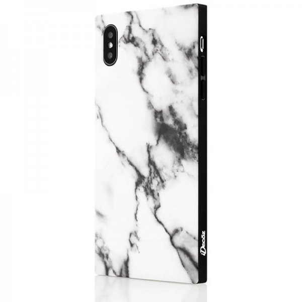 iPhone Xs Max Case Square Case Marble White
