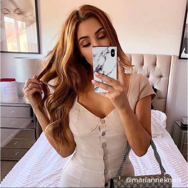 iPhone Xs Max Case Square Case Marble White