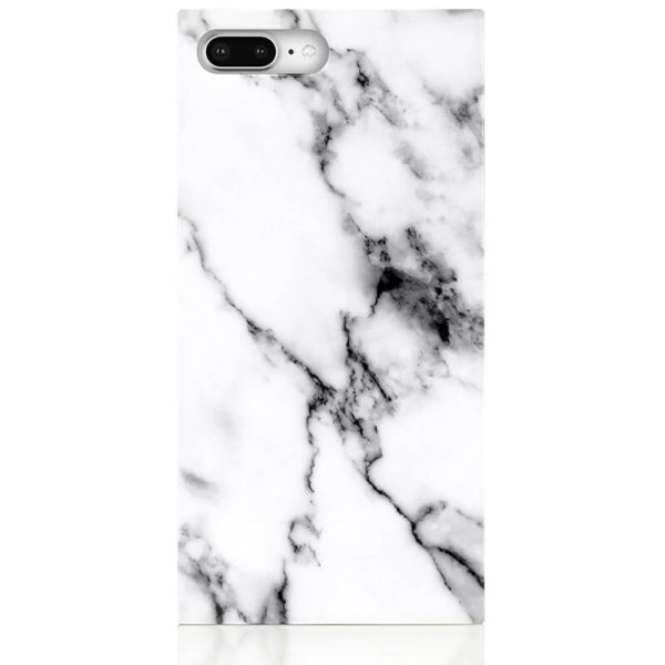 iPhone 7 Plus/iPhone 8 Plus Case Square Case Marble White