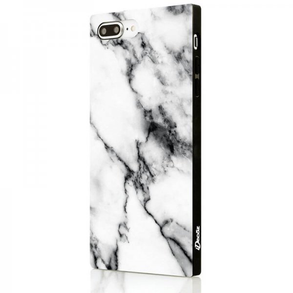 iPhone 7 Plus/iPhone 8 Plus Case Square Case Marble White
