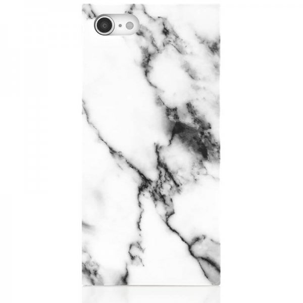 iPhone 7/8/SE Case Square Case Marble White