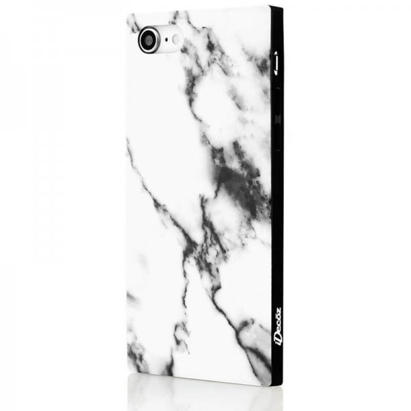 iPhone 7/8/SE Case Square Case Marble White