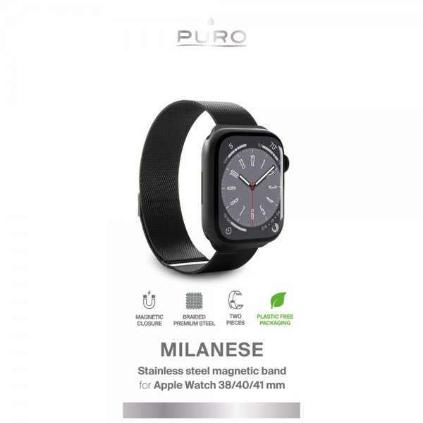 Apple Watch 38/40/41/42mm Band Milanese Black