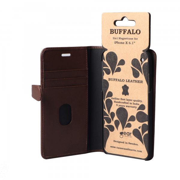 iPhone Xr Cover 2in1 Magnet Case Brown