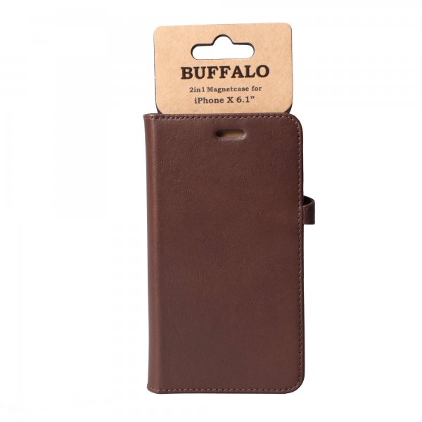 iPhone Xr Cover 2in1 Magnet Case Brown