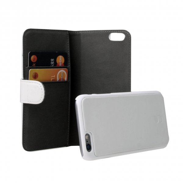 iPhone 6/6S Cover 2 Card Slots Detachable Case White