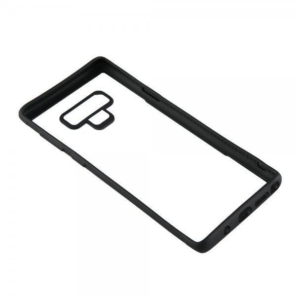 Samsung Galaxy Note 9 Case Tempered Glass Transparent Black