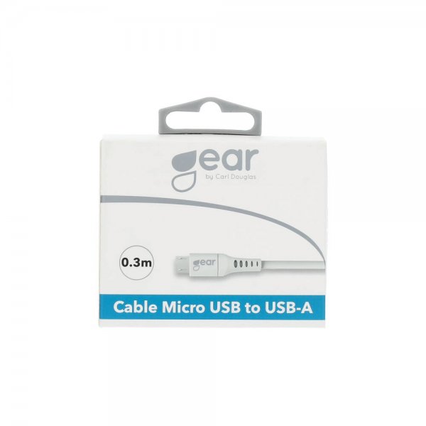 Charging Cable Micro-USB to USB-A 0.3 meter White