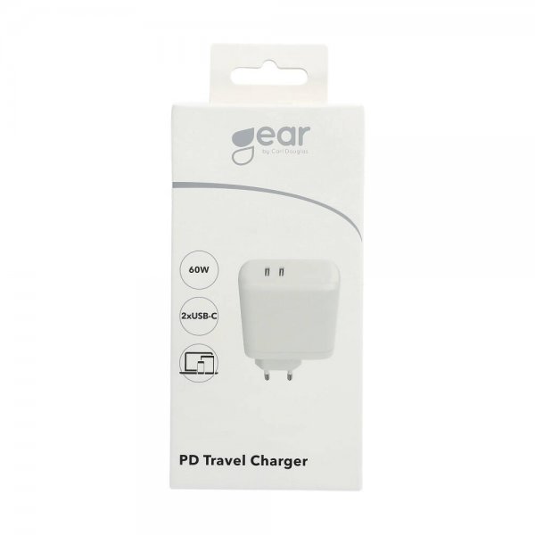 Charger 2xUSB-C PD 60W White