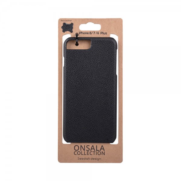 iPhone 6/6S Plus/iPhone 7 Plus/iPhone 8 Plus Case Genuine Leather Black