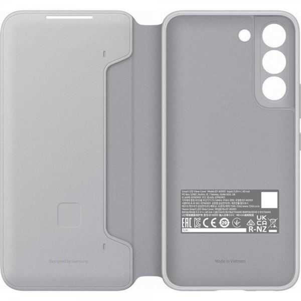 Original Galaxy S22 Plus Cover Smart LED View Light Grey