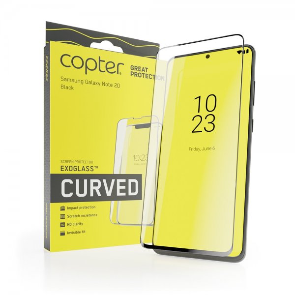 Samsung Note 20 Screen Protector Exoglass Curved Black