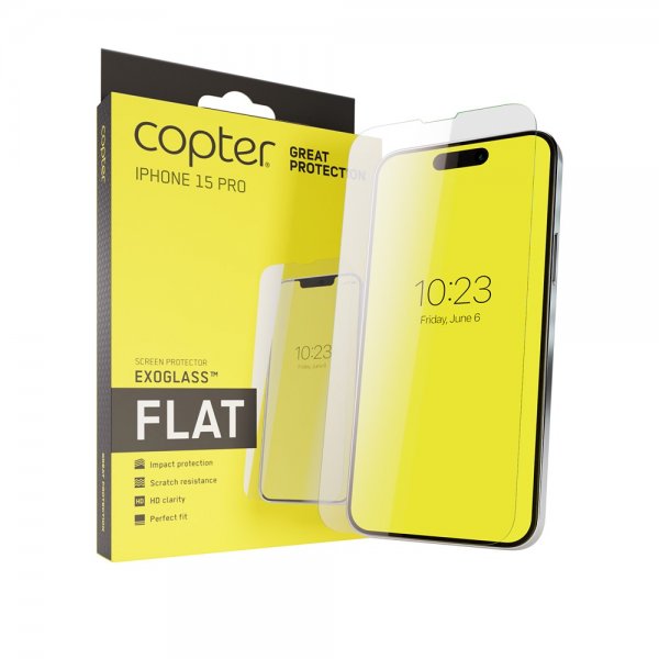 iPhone 15 Pro Screen Protector Exoglass Flat
