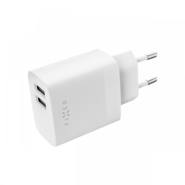 Charger 2xUSB-A 17W White
