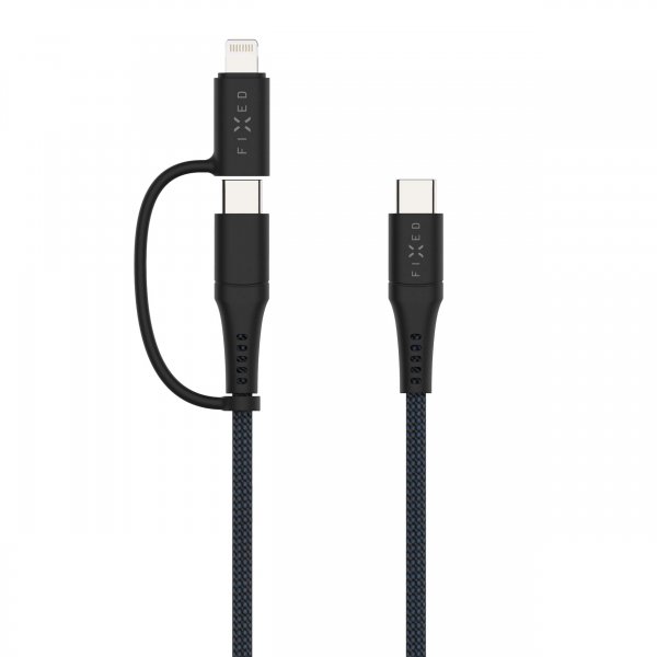 Cable 2in1 USB-C/Lightning 60W 1.2m Black