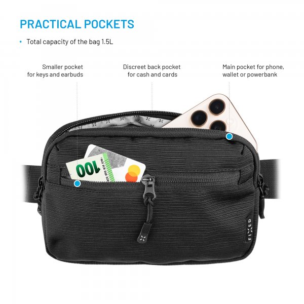 Waist Phone Bag Camino Belt Black