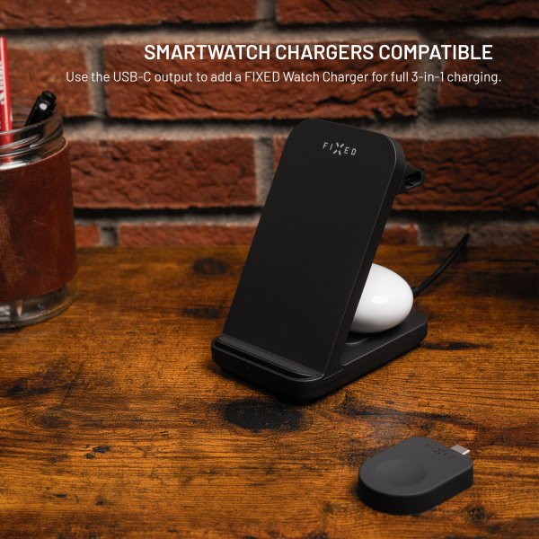 Wireless charger Powerstation for Garmin 3in1 15W Black