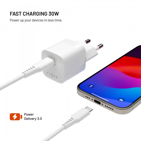 Charger Mini PD 30W GaN USB-C White